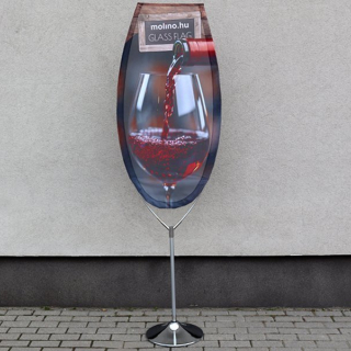 Borospohár alakú strandzászló - Glass Flag