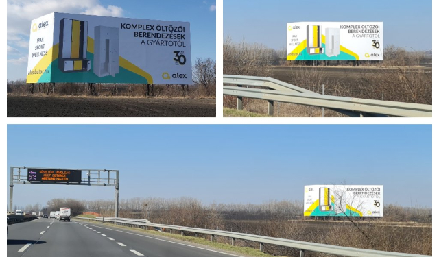 Alex Fémbútor Kft. köztéri megjelenés