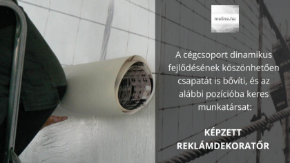 Képzett reklámdekoratőr állás