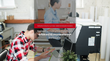 Szélesformátumú nyomdai értékesítő munkatárs