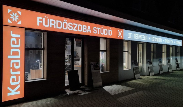 Keraber világító reklámberendezések