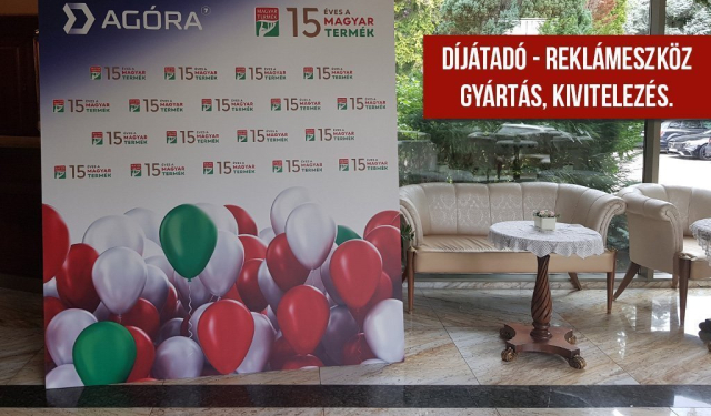 Díjátadó – Reklámeszköz gyártás, kivitelezés