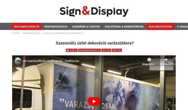 Megjelentünk a Sign&Display weboldalán