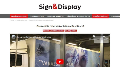 Megjelentünk a Sign&Display weboldalán