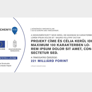Széchenyi 2020 "B" típusú projekt tábla