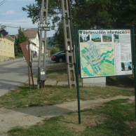 Település információs tábla fém