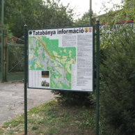 Település információs tábla fém