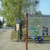 Település információs tábla fém