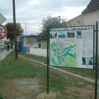 Település információs tábla fém