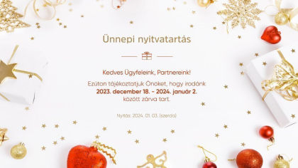 Ünnepi nyitvatartás 2023