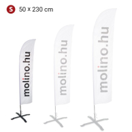 Uszony alakú strandzászló 50x230 cm
